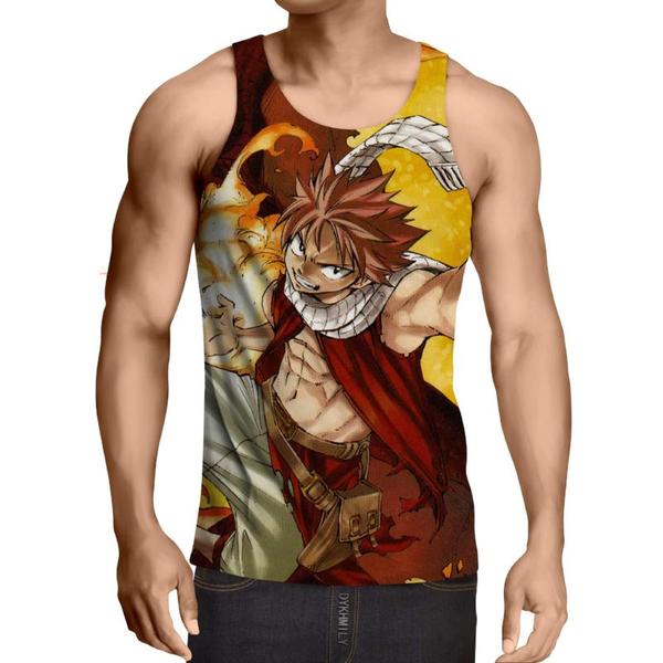 Dragneel Natsu Fairy Tail Tank Top XXS / Multi-color Official Fairy Tail Merch