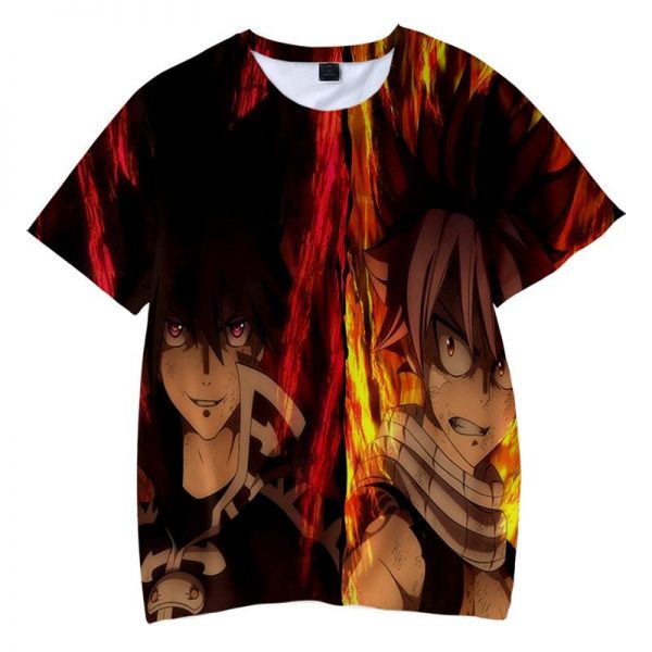 Dragneel Brothers Natsu Zeref Fire Up Shirt Fairy Tail T-shirt XXS Official Fairy Tail Merch