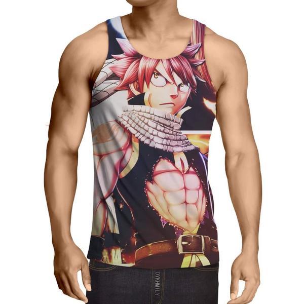 Dragneel Natsu Fairy Tail Fairy Tail Tank Top XXS / Multi-color Official Fairy Tail Merch