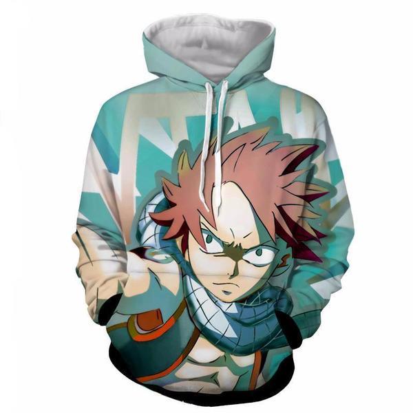 Etherious Natsu Dragneel Color Combo Cool Fairy Tail Hoodie XXS Official Fairy Tail Merch