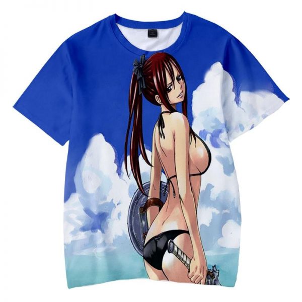 Erza Scarlet Titania Fairy Queen Beach Body Fairy Tail T-shirt XXS Official Fairy Tail Merch