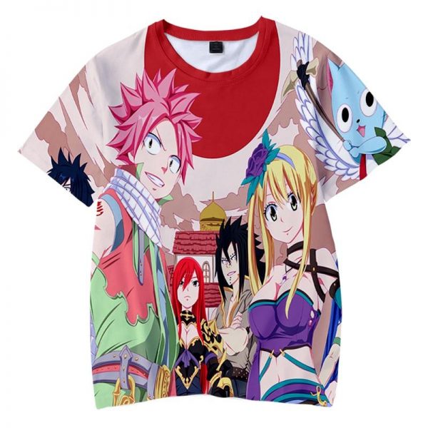 Fairy Tail Guild Soft Brushed Natsu Lucy Guild Fairy Tail T-shirt XXS Official Fairy Tail Merch