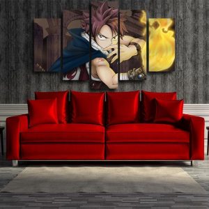 Fairy Tail Canvas 3D Printed Dragneel Natsu S / Framed Official Fairy Tail Merch