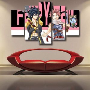 Gray Fullbuster & Natsu Fairy Tail Canvas 3D Printed S / Framed Official Fairy Tail Merch