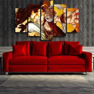Fairy Tail Canvas 3D Printed Natsu And Igneel S / Framed Official Fairy Tail Merch