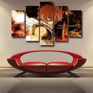 Natsu Dragneel Face Fairy Tail Canvas 3D Printed S / Framed Official Fairy Tail Merch