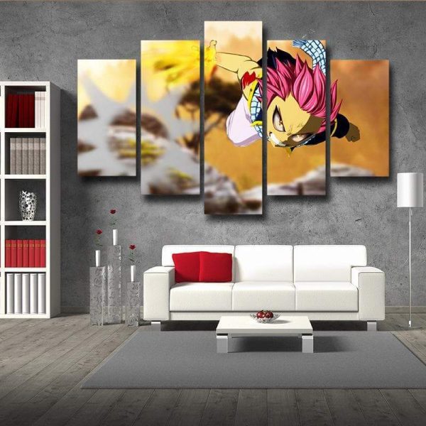 Fairy Tail Canvas 3D Printed Natsu Dragneel S / Framed Official Fairy Tail Merch