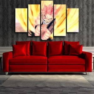 Fairy Tail Canvas 3D Printed Natsu Wall S / Framed Official Fairy Tail Merch