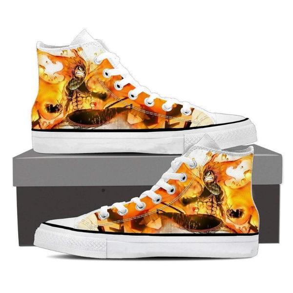 Fairy Tail Magnolia Customized Dragneel Natsu Fired up Fairy Tail Sneaker Shoes 5 Official Fairy Tail Merch