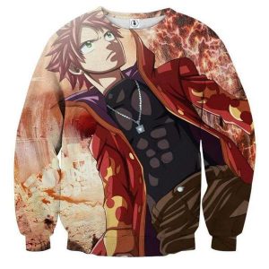 Fairy Tail No Scarf Natsu Rouge Fairy Tail Sweat XXS Official Fairy Tail Merch