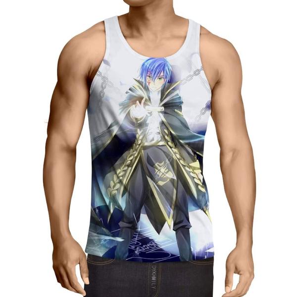 Jellal 3D Printed White Fairy Tail Fairy Tail Tank Top XXS / Multi-color Official Fairy Tail Merch