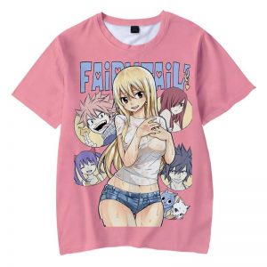 Lucy Heartfilia Dream Space Mềm mại Dễ thương Natsu Happy Fairy Tail T-shirt XXS Official Fairy Tail Merch