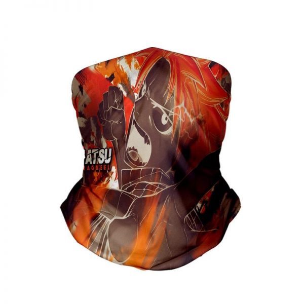 Natsu Dragneel Color Embossed Fire Fairy Tail Neck Gaiter Bandanna Scarf Fairy Tail Neck Gaiter Bandanna Scarf Default Title Official Fairy Tail Merch