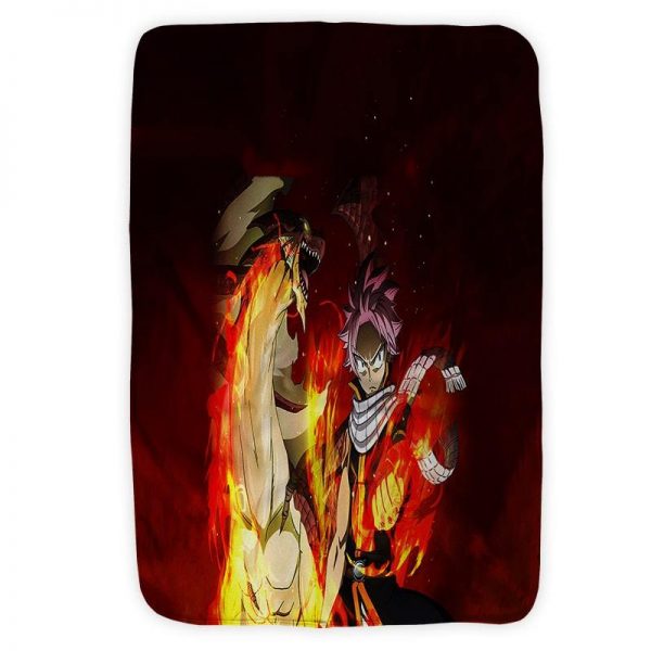 Natsu Igneel Premium Brushed Blanket Fairy Tail Blanket Small (30 x 40 in) Official Fairy Tail Merch
