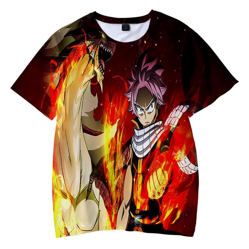 Fairy Tail T-Shirts - Natsu Igneel Premium Brushed Dragon Slayer