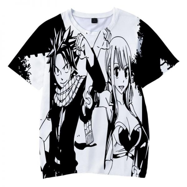 Natsu Lucy Power Up Manga Sketch Style Fire Fairy Tail T-shirt XXS Official Fairy Tail Merch