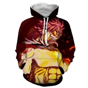 Natsu Son Of Dragon Dragneel Designed Fairy Tail 3D Printed Hoodie XXS Official Fairy Tail Merch
