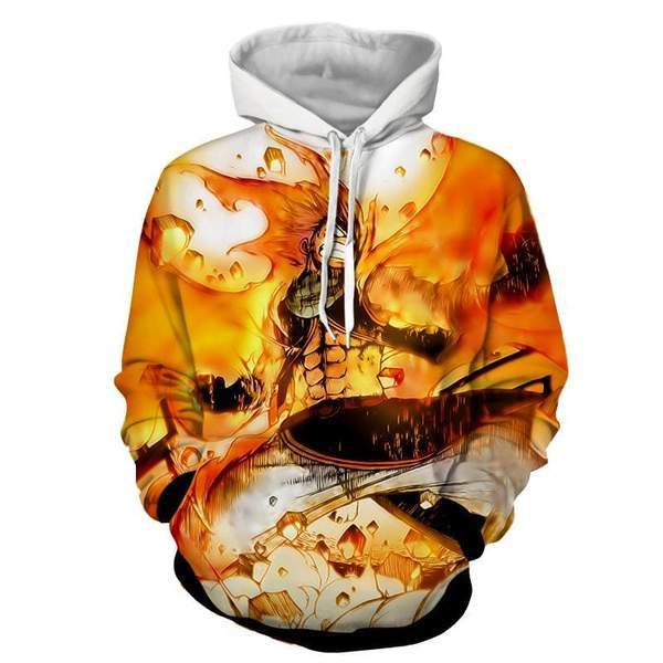 Natsu Fired Up Dragneel Fairy Tail 3D Printed Hoodie XXS Official Fairy Tail Merch