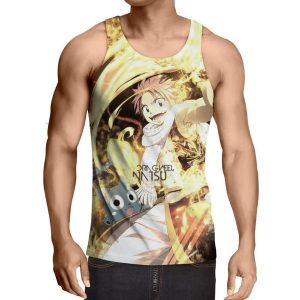Natsu Fairy Cat 3D Printed Fairy Tail Tank Top XXS / Multi-color Official Fairy Tail Merch
