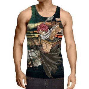 Natsu Merlin Fairy Tail 3D Printed Tank Top-Son Of Dragon Tank Top XXS / Multi-color Official Fairy Tail Merch