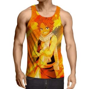 Natsu 3D Printed Yellow Style Fairy Tail Tank Top XXS / Multi-color Official Fairy Tail Merch