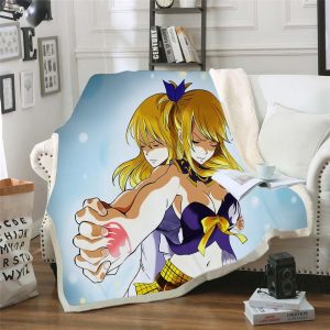 lLucy heartfilia Heavenly Mage Brushed Fairy Tail Blanket Small (30 x 40 in) Official Fairy Tail Merch