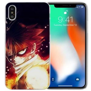 Angry Natsu Fairy Tail iPhone Case フェアリーテイル Apple iPhones for iPhone 4 4S / Black Official Fairy Tail Merch
