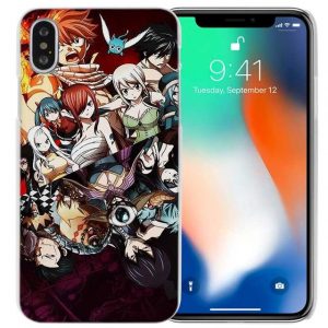 Character Collage Fairy Tail iPhone Hülle Apple iPhones für iPhone 4 4s / Mehrfarbig Offizieller Fairy Tail Merch