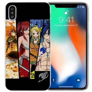 Main Characters Fairy Tail iPhone Case フェアリーテイル Apple iPhones for iPhone 4 4S / Black Official Fairy Tail Merch