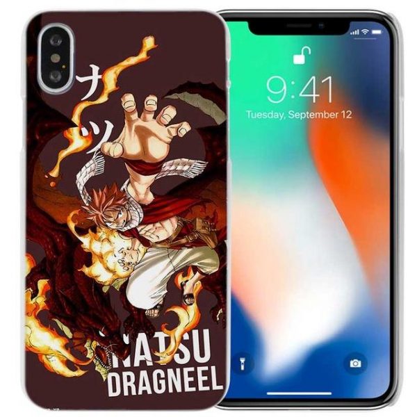 Natsu Action Shot Fairy Tail iPhone Case フェアリーテイル Apple iPhones for iPhone 4 4S / Black Official Fairy Tail Merch
