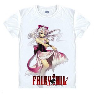Fairy Tail Shirt フェアリーテイル Mirajane Strauss Asiatique M / Blanc Official Fairy Tail Merch