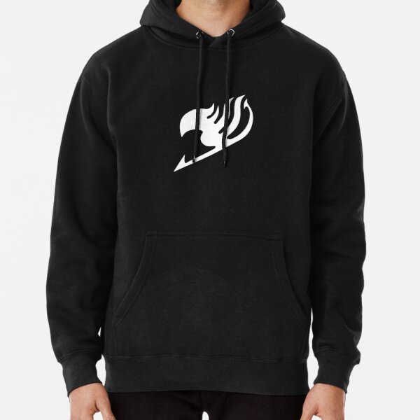 Fairy Tail logo, handmade, white and black Pullover Hoodie RB0607 product Offical Fairy Tail Merch