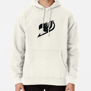 Fairy Tail logo, handmade, black and white Pullover Hoodie RB0607 product Offical Fairy Tail Merch