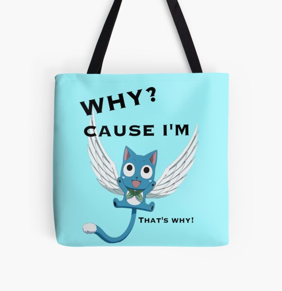 Cause Im Happy All Over Print Tote Bag RB0607 product Offical Fairy Tail Merch