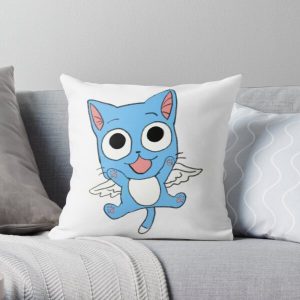 Happy Fairy tail Throw Pillow RB0607 product Offical Fairy Tail Merch