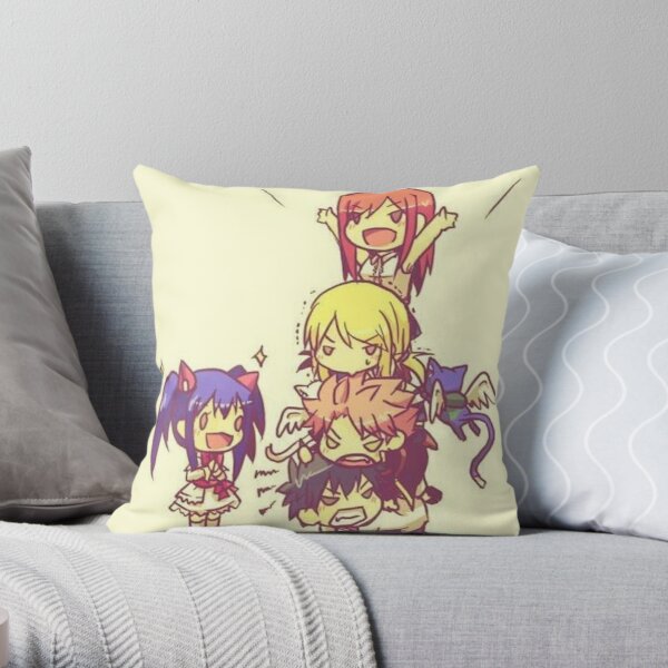 Chibi Fairy Tail Throw Pillow RB0607 product Offical Fairy Tail Merch