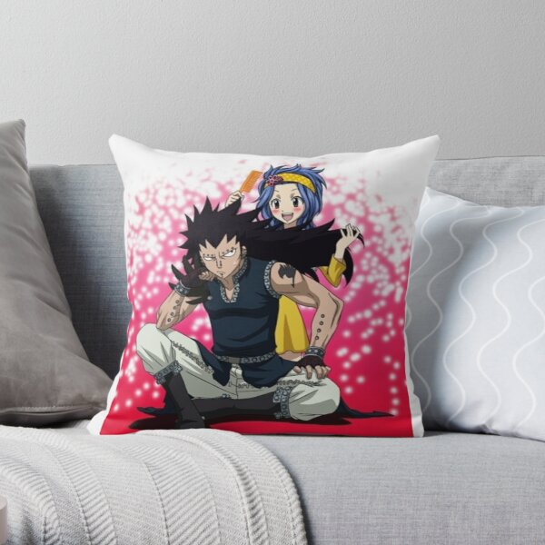 Fairy Tail: Gajeel And Levy Throw Pillow RB0607 product Offical Fairy Tail Merch