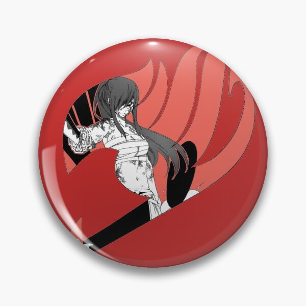 Erza Scarlet Fairy Tail Logo Pin RB0607 product Offical Fairy Tail Merch