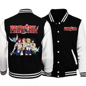 Anime Fairy Tail Woman Man Baseball Jacket Boys Girls Streetwear Casual Sweatshirt Fleece Jacket Coat - Fairy Tail Store