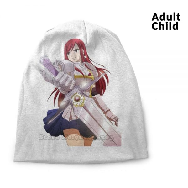 Erza Scarlet Knitted Cap Casual Beanies Hip Hop Hat Fairy Tail Erza Scarlet Erza Anime Manga - Fairy Tail Store
