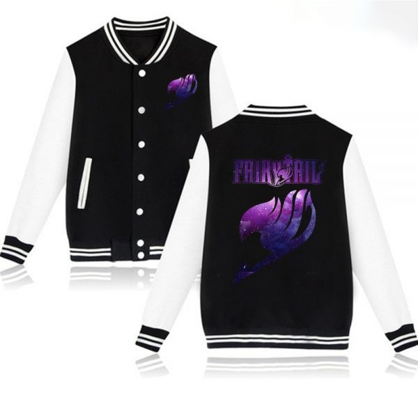 Janpanese Anime Fairy Tail Printed Baseball Jacket Streetwear Pullover Cool College Style Casual Jacket - Fairy Tail Store