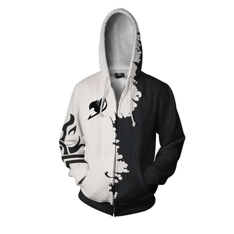 New Fairy Tail 3D Printed Hoodies Zipper Anime Style Hooded Sweatshirt Men Women Cosplay Pullover Fashion - Fairy Tail Store