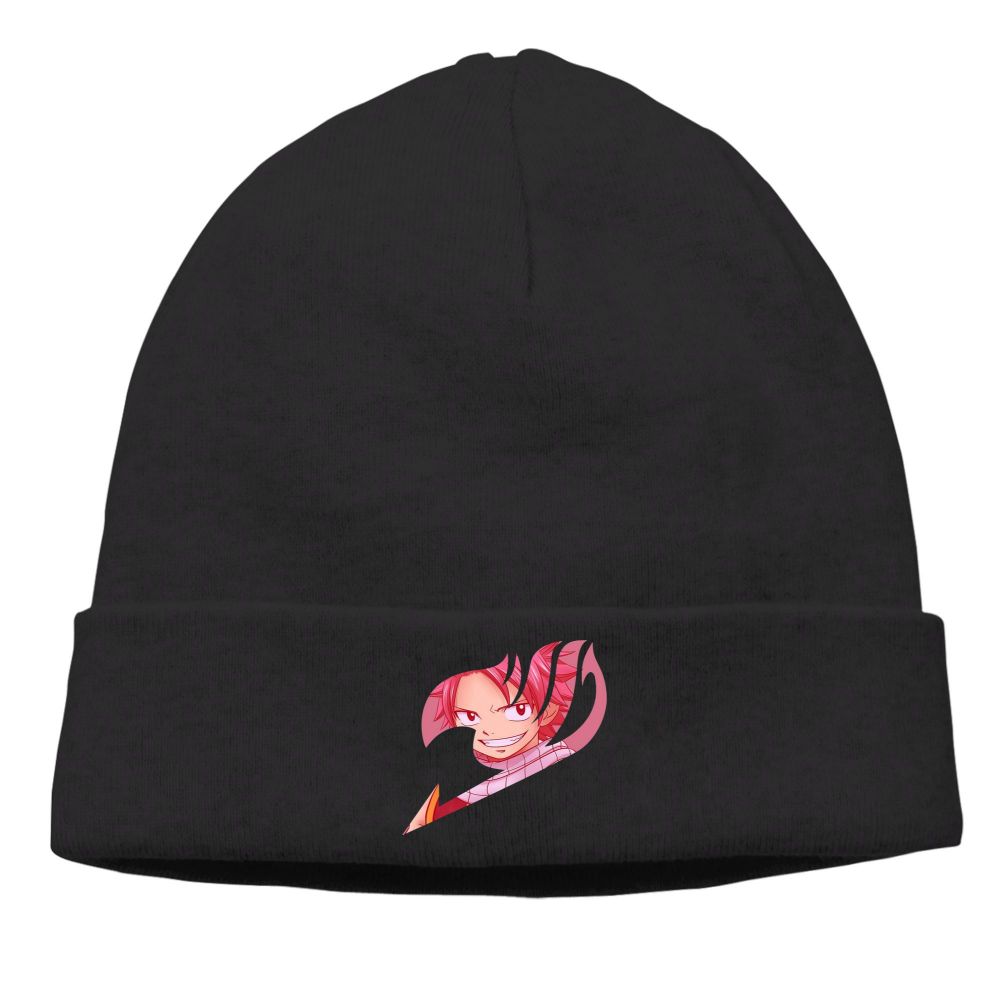Natsu Pink Symbol Bonnet Homme Outdoor Knit Hat Fairy Tail Blood Anime Skullies Beanies Caps For Men Women Novelty Cotton Hats