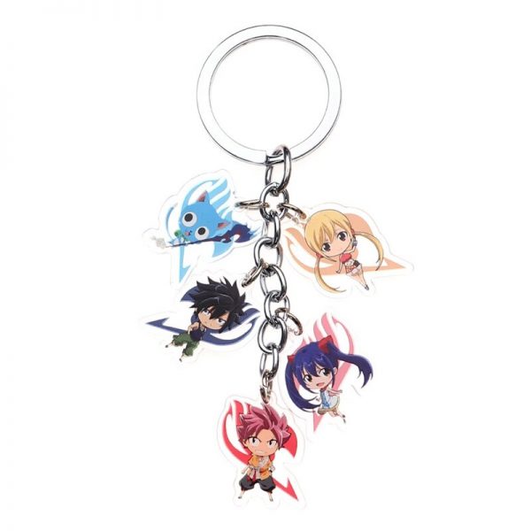 FAIRY TAIL Anime Acrylic Keyring Keychain Japanese Manga Figure Key Chains 1 - Fairy Tail Store