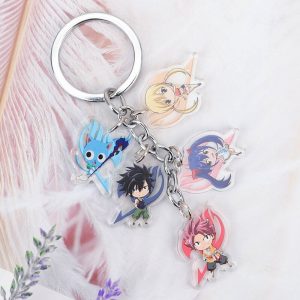 FAIRY TAIL Anime Acrylic Keyring Keychain Japanese Manga Figure Key Chains - Fairy Tail Store