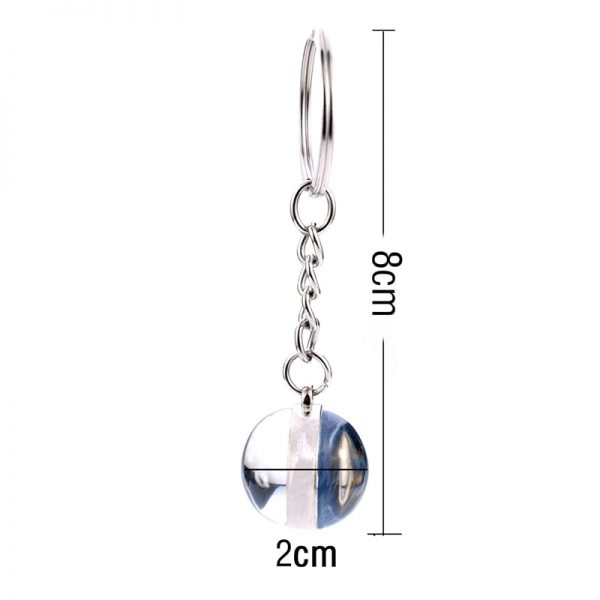 Fairy Tail Jewelry Double Side Glass Ball Pendant Guild Logo Crystal Key Chains Anime Cosplay Keychain 4 - Fairy Tail Store
