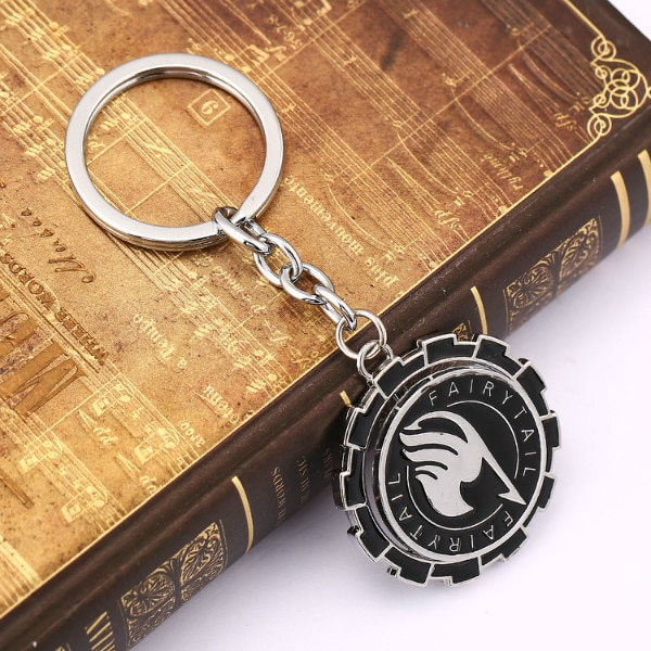 HSIC Anime Fairy Tail Keychains can Rotate Keys Chain Cosplay Pendant Key Rings for Keys Car 5 - Fairy Tail Store